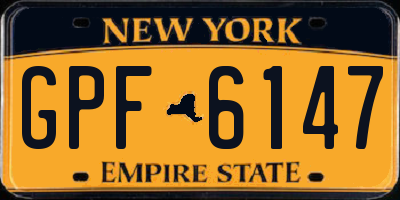 NY license plate GPF6147