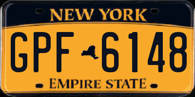 NY license plate GPF6148