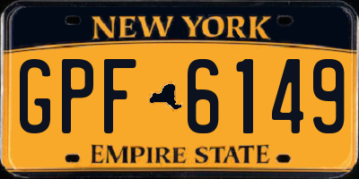 NY license plate GPF6149