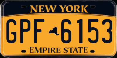 NY license plate GPF6153