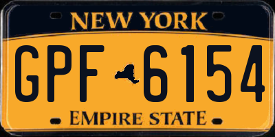 NY license plate GPF6154