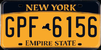NY license plate GPF6156