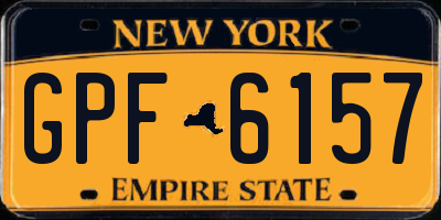 NY license plate GPF6157