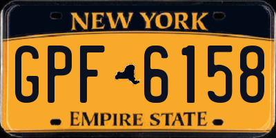 NY license plate GPF6158