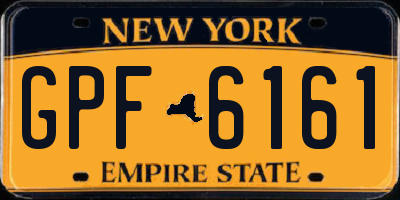 NY license plate GPF6161