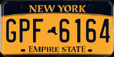 NY license plate GPF6164