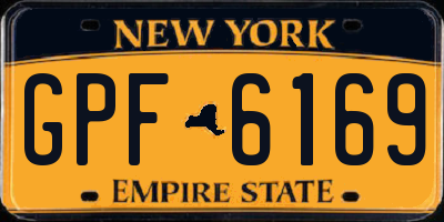 NY license plate GPF6169
