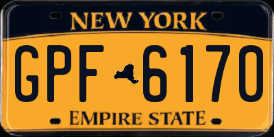 NY license plate GPF6170
