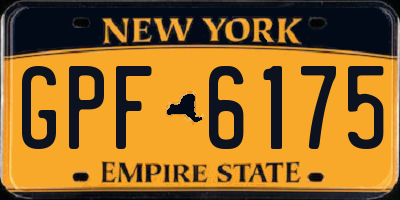 NY license plate GPF6175