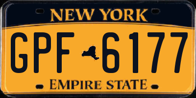 NY license plate GPF6177