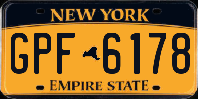 NY license plate GPF6178