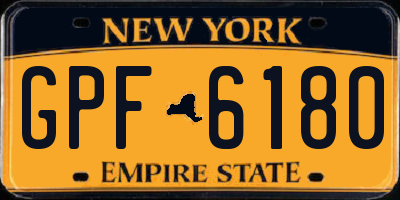 NY license plate GPF6180