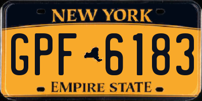 NY license plate GPF6183