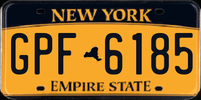 NY license plate GPF6185
