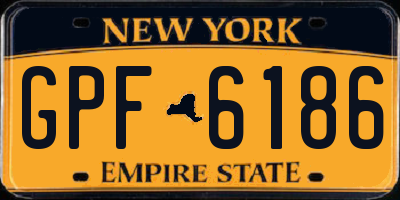 NY license plate GPF6186