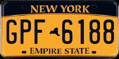 NY license plate GPF6188