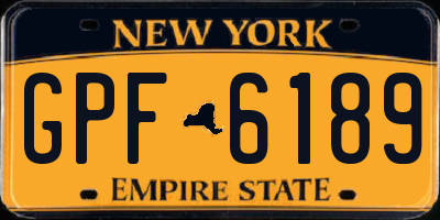 NY license plate GPF6189