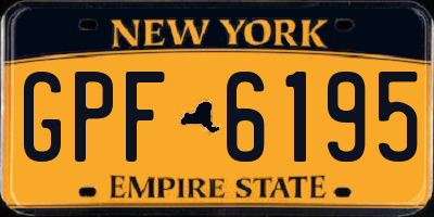 NY license plate GPF6195