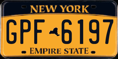 NY license plate GPF6197