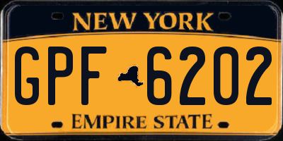 NY license plate GPF6202