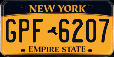 NY license plate GPF6207