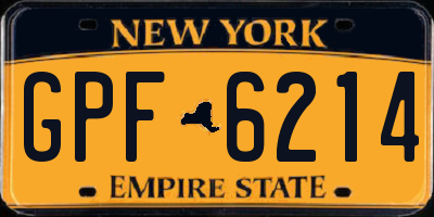 NY license plate GPF6214