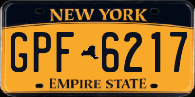NY license plate GPF6217