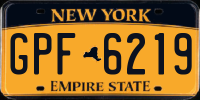 NY license plate GPF6219