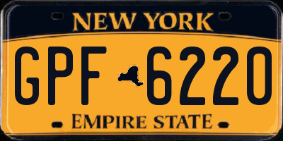 NY license plate GPF6220