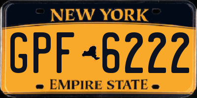 NY license plate GPF6222