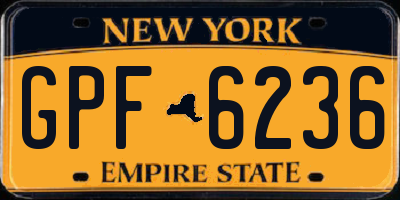 NY license plate GPF6236
