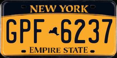 NY license plate GPF6237