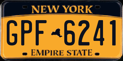 NY license plate GPF6241