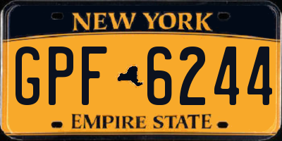 NY license plate GPF6244