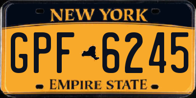 NY license plate GPF6245