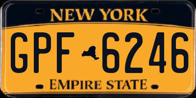NY license plate GPF6246