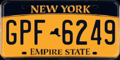 NY license plate GPF6249