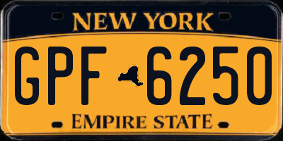 NY license plate GPF6250