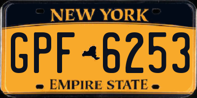 NY license plate GPF6253