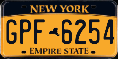 NY license plate GPF6254