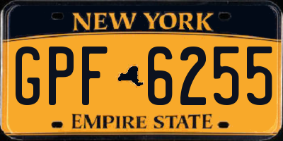 NY license plate GPF6255
