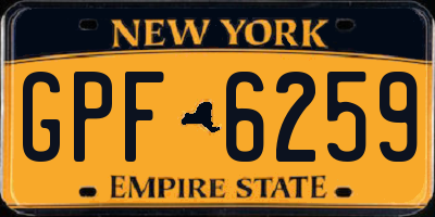 NY license plate GPF6259