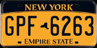 NY license plate GPF6263