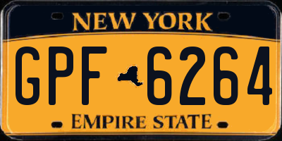NY license plate GPF6264