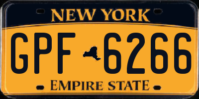 NY license plate GPF6266