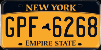 NY license plate GPF6268