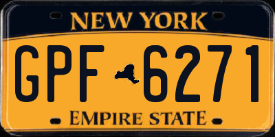 NY license plate GPF6271