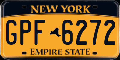 NY license plate GPF6272