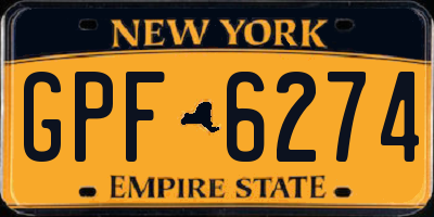 NY license plate GPF6274