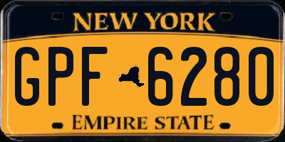 NY license plate GPF6280